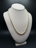 10K 6mm Handmade Solid Rope Chain