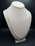 26" 14k Yellow Gold Foxtail Franco 2mm 4.56g