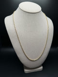 24" 14k Yellow Gold Puffed Mariner 3mm 5.93g