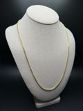 24" 14k Yellow Gold Rounded Box 2.5mm 8.56g