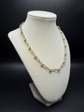 18" 10k Yellow Gold Fancy Paperclip/Hardware Link 5.5mm 14.15g