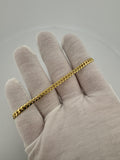 8" 10K Yellow Gold Cuban Bracelet 4mm 9.82g