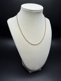 16" 14K Rose Gold Diamond Cut Moon Bead 2mm 5.3g