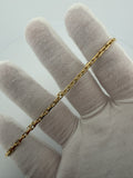 9" 14k Yellow Gold Herme$ Link 2.5mm 6.3g