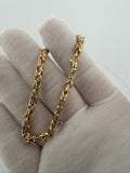 7.25" 14k Yellow Gold Byzantine 4.5mm 5.25g