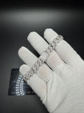 8" 10mm silver moissanite Cuban bracelet, 6.9ctw D VVS1, 33.2g – Ott Family Jewelry (4)