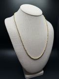 22" 10K Diamond Cut Moon Bead Chain 3mm 9.6g