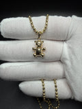 1" 14k Yellow Gold Teddy Bear Pendant 3.5mm Bail 1.41g