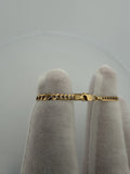 5 inch 2.5mm diamond cut curb baby ID bracelet in 14K yellow gold, 1.83g, view 4 - Ott Family Jewelry