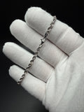 8" 14K White Gold Rope 4mm 10.1g