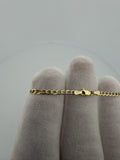 5.5 inch 2.5mm curb baby ID bracelet in 14K yellow gold, 1.52g, view 4 - Ott Family Jewelry