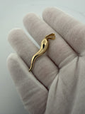 1.75" 14K Yellow Gold Italian Horn 4.5mm Bail 7.2g