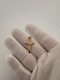 1.25" 14k Yellow Gold Crucifix 4mm Bail 1.65g