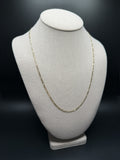 22 inch 2.5mm Figaro chain in 14K yellow gold, 4.7g, view 4 - Ott Family Jewelry