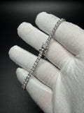 8" Silver Moissanite Tennis Bracelet 3mm 10.0g