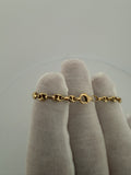 6" 14k Yellow Gold Puffed Mariner Baby ID Bracelet 4mm 4.0g