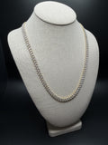 22 inch 6mm 13ctw VS/VVS lab diamond Cuban chain in gold over sterling silver, 42.5g, view 4 - Ott Family Jewelry