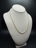20" 14k Yellow Gold Rope Chain 3mm 5.71g