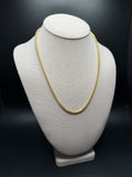 20" 14K Yellow Gold Foxtail Franco 3mm 9.73g