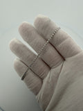 8 inch 2.5mm ice chain bracelet in 14K white gold, 3.72g, view 4 - Ott Family Jewelry