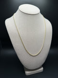 22" 14k Yellow Gold Foxtail Franco 2mm 3.93g