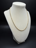 18" 14K Yellow Gold Rope 3mm 4.6g