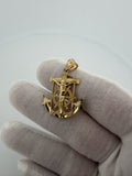 1.5" 14K Yellow Gold Mariner Cross/Crucifix 5.4mm Bail 3.5g