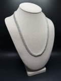 22" Silver 15ctw VS/VVS Lab Diamond Cuban Chain 8mm 52.0g