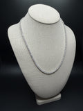 20" Silver 15ctw Moissanite Tennis Chain 3mm 25.0g