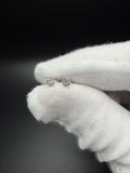 14k White Gold 1/4ctw VS/VVS Lab Diamond Studs Screw Back Posts .6g