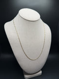21" 14K Yellow Gold Figaro 2mm 3.92g