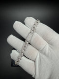 8" 8mm silver moissanite Cuban bracelet, 4.9ctw D VVS1, 23.1g – Ott Family Jewelry (4)