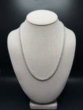 22" 3.3mm 20ctw lab diamond tennis chain, 925 sterling silver, 21.9g – Ott Family Jewelry (4)