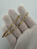 8" 14k Yellow Gold Herme$ Link 2.5mm 5.45g