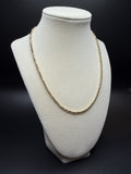 18" 10K Diamond Cut Moon Bead Chain 3mm 8.0g