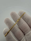 7.5" 2.5mm solid 14K yellow gold Cuban link bracelet, 3.6g – Ott Family Jewelry (4)