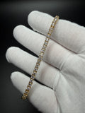 8" Gold over Silver 6.5ctw VS/VVS Lab Diamond Tennis Bracelet 3.3mm 13.1g