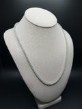 22" Silver 18ctw VS/VVS Lab Diamond Tennis Chain 3.5mm 32.5g