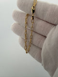 7.5" 3.6mm 14K yellow gold paperclip bracelet, 2.83g – Ott Family Jewelry (4)