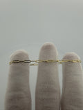 7 inch 3mm paperclip bracelet in 14K yellow gold, 1.12g, view 4 - Ott Family Jewelry