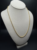 22" 14k Yellow Gold Dia Cut Moon Bead Chain 3mm 14.6g