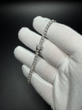 7.5" Silver Moissanite Tennis Bracelet 3mm 9.3g