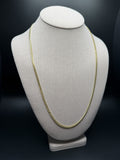 24" 10K Yellow Gold Cuban Chain 3mm 14.4g