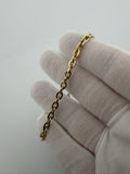 7.5" 14k Yellow Gold Fancy Paperclip 4.5mm 5.53g