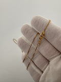 18" 14k Yellow Gold Box Chain 1mm 3.1g