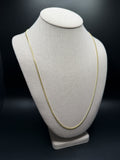 26" 14K Yellow Gold Cuban Chain 2mm 8.6g