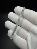 7.25" Silver 10ctw E-F VS/VVS Lab Diamond Tennis Bracelet 9.7g