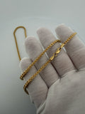 24" 14k Yellow Gold Foxtail Franco 3mm 11.7g