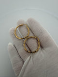 30mm 14K Yellow Gold Twisted Hoops 1.94g