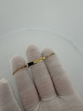 6" 14K Yellow Gold Diamond Cut Figaro Baby ID Bracelet 2.5mm 1.73g